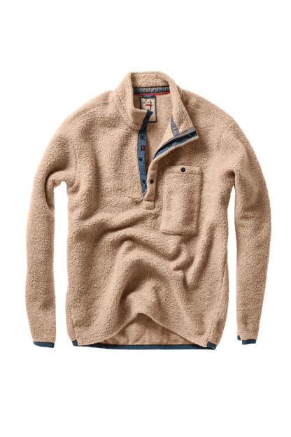 Relwen Wooly Shag Snap-Zip Relwen Dark Biscuit Heather / M Men's Pullovers Rivers and Glen Trading Co