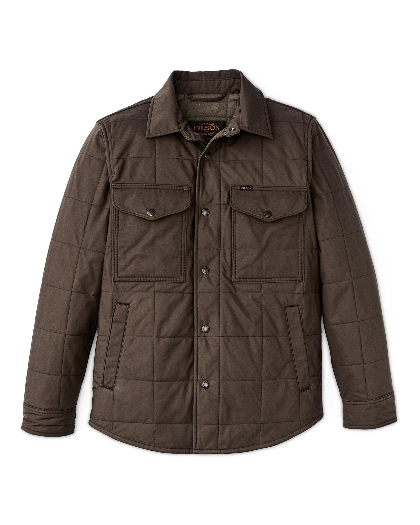 Filson Cover Cloth Quilted Jac-Shirt Filson Men's Long Sleeve Button Down Shirts Rivers and Glen Trading Co