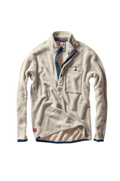 Relwen Terry Snap-Zip Mock Relwen Biscuit / L Men's Pullovers Rivers and Glen Trading Co