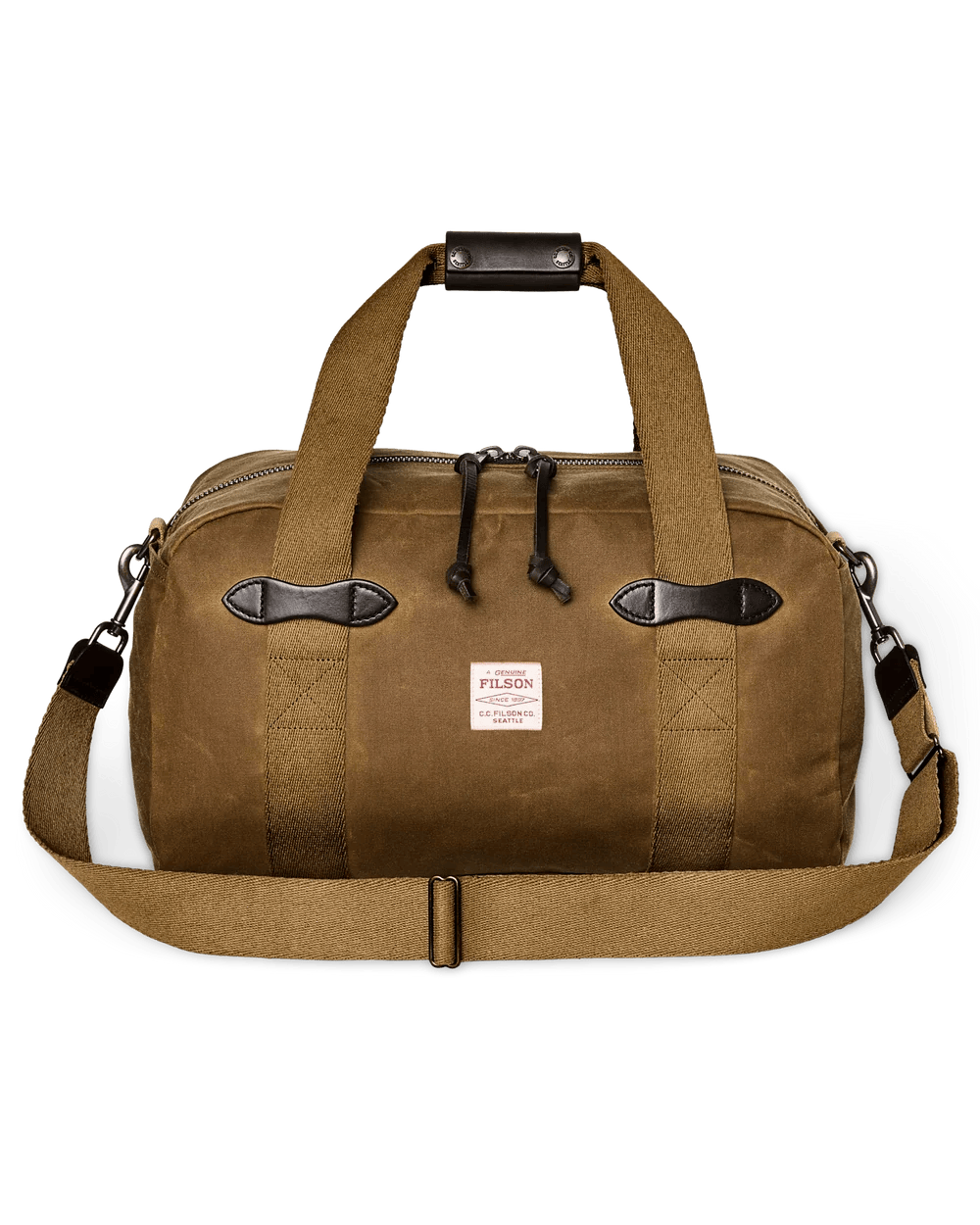 Filson Tin Cloth Small Duffle Bag Filson Dark Tan Luggage Rivers and Glen Trading Co