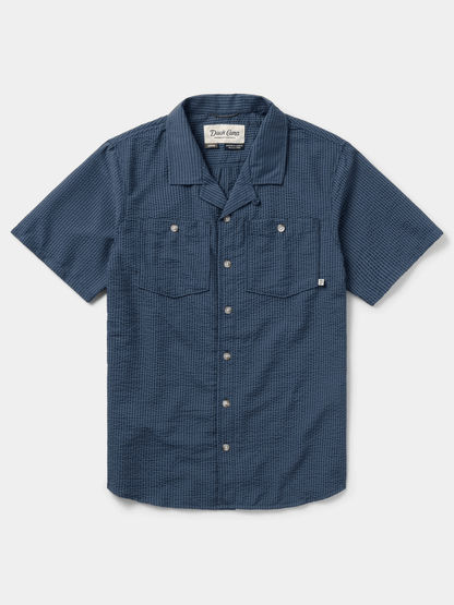 Duck Camp Men's Coastal Seersucker Shirt Short Sleeve Duck Camp Navy Blue / M Men's Short Sleeve Button Down Shirts Rivers and Glen Trading Co
