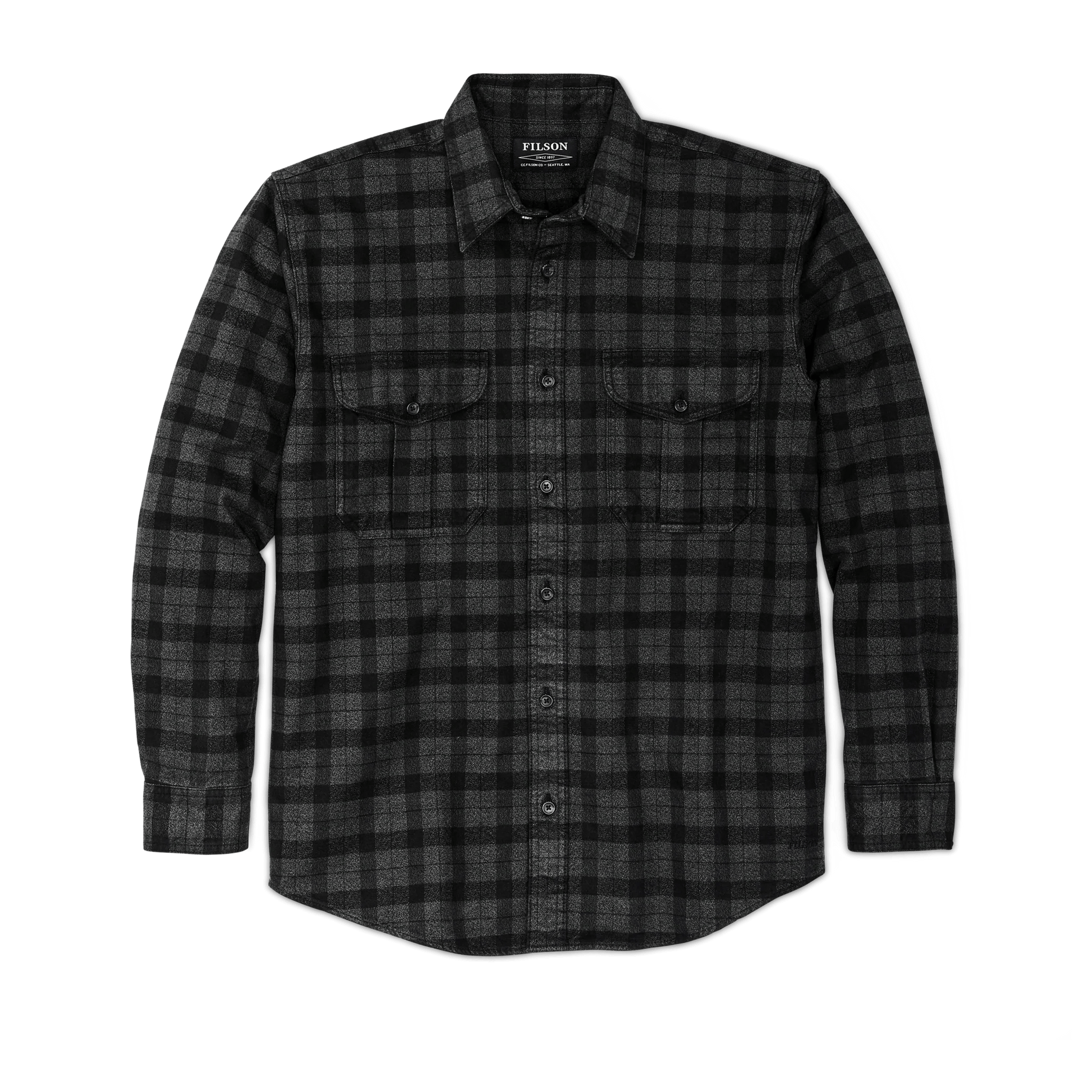 Filson Alaskan Guide Shirt Filson Heather Black Plaid / XXL Men's Long Sleeve Button Down Shirts Rivers and Glen Trading Co