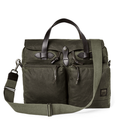 Filson 24 Hour Tin Cloth Briefcase Filson Otter Green Luggage Rivers and Glen Trading Co