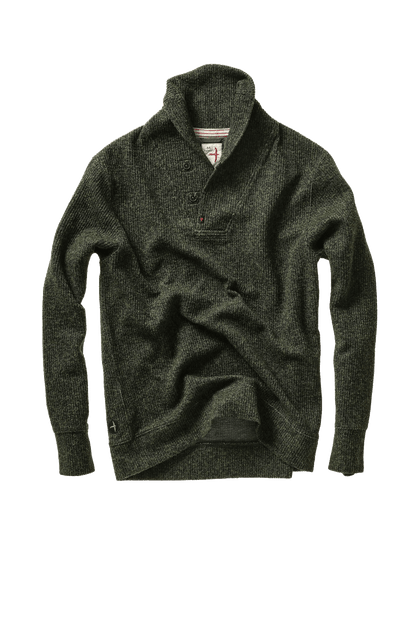 Relwen Ridge Twist Shawl Relwen Dark Loden Marl / L Men's Pullovers Rivers and Glen Trading Co