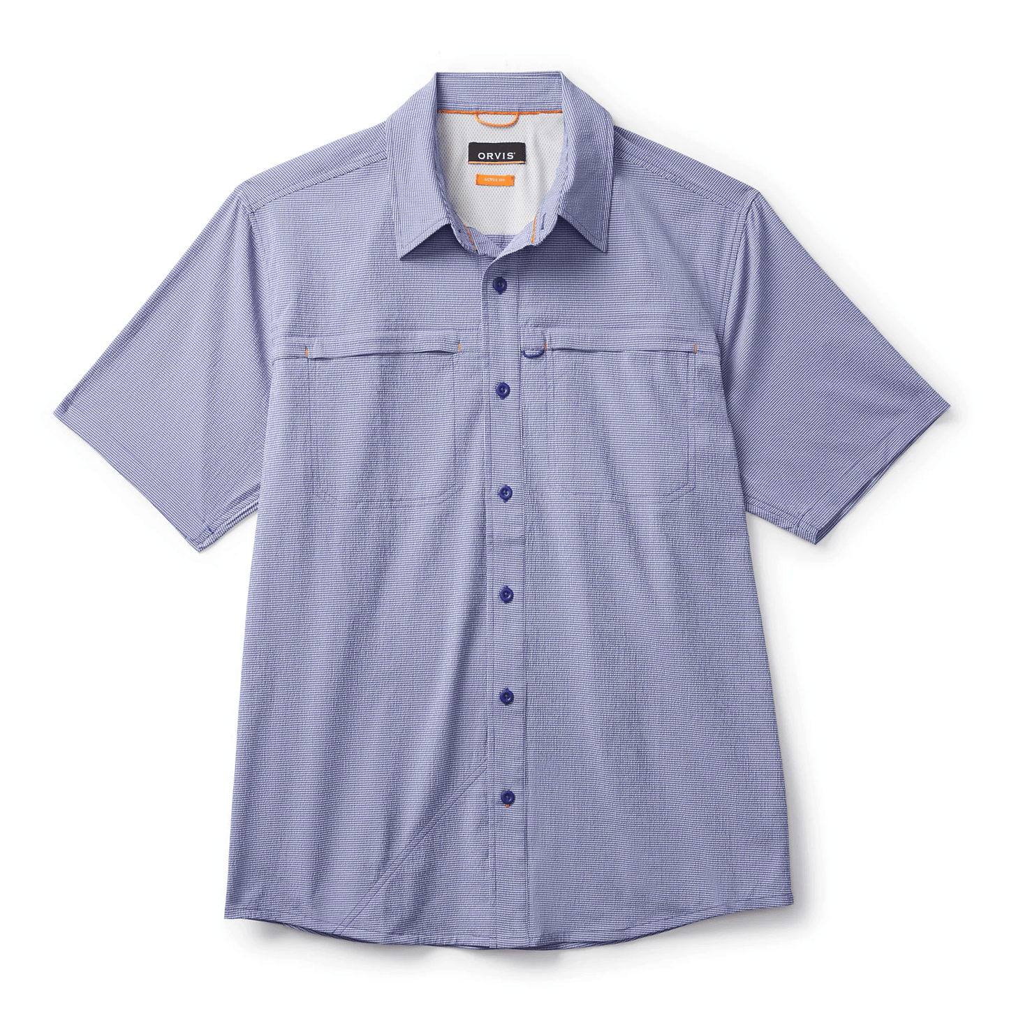 Orvis Men's Short-Sleeved Open Air Caster Orvis Ultra Marine/White / XXL Men's Short Sleeve Button Down Shirts Rivers and Glen Trading Co