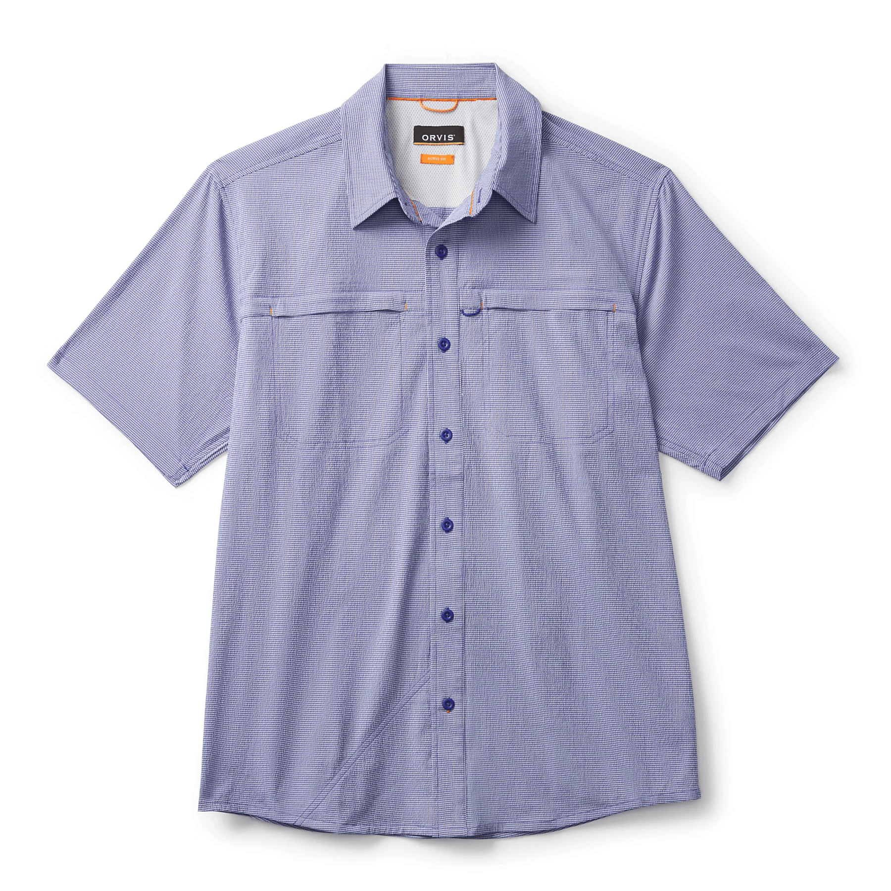 Orvis Men's Short-Sleeved Open Air Caster Orvis Ultra Marine/White / XXL Men's Short Sleeve Button Down Shirts Rivers and Glen Trading Co