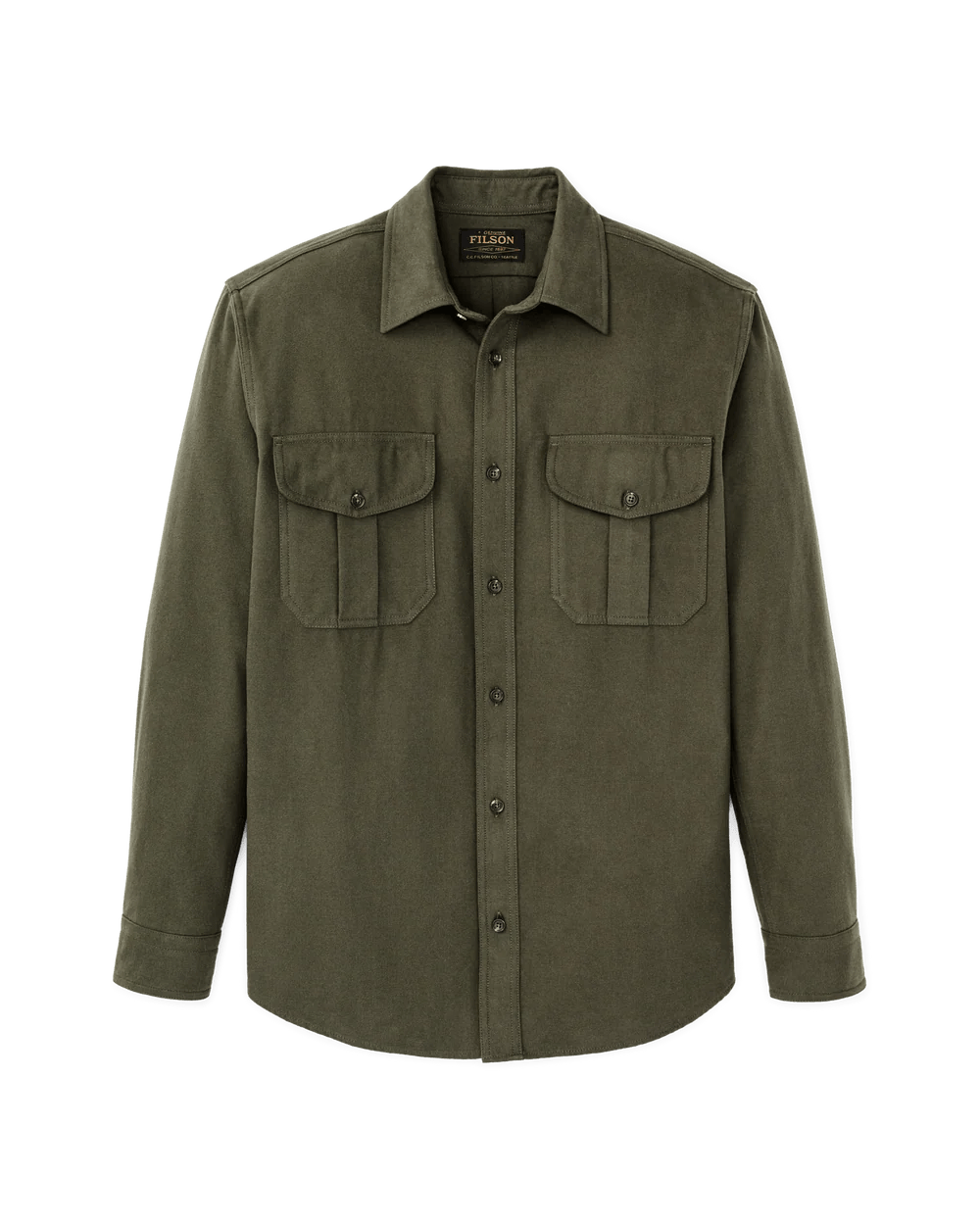 Filson Moleskin Guide Shirt Filson Dark Olive Drab / L Men's Long Sleeve Button Down Shirts Rivers and Glen Trading Co