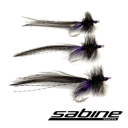 Sabine Seaducer Sight Cast Black/Purple / 2 Flies Rivers and Glen Trading Co