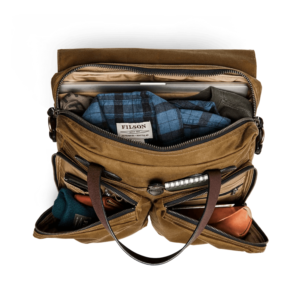 Filson 24 Hour Tin Cloth Briefcase Filson Luggage Rivers and Glen Trading Co
