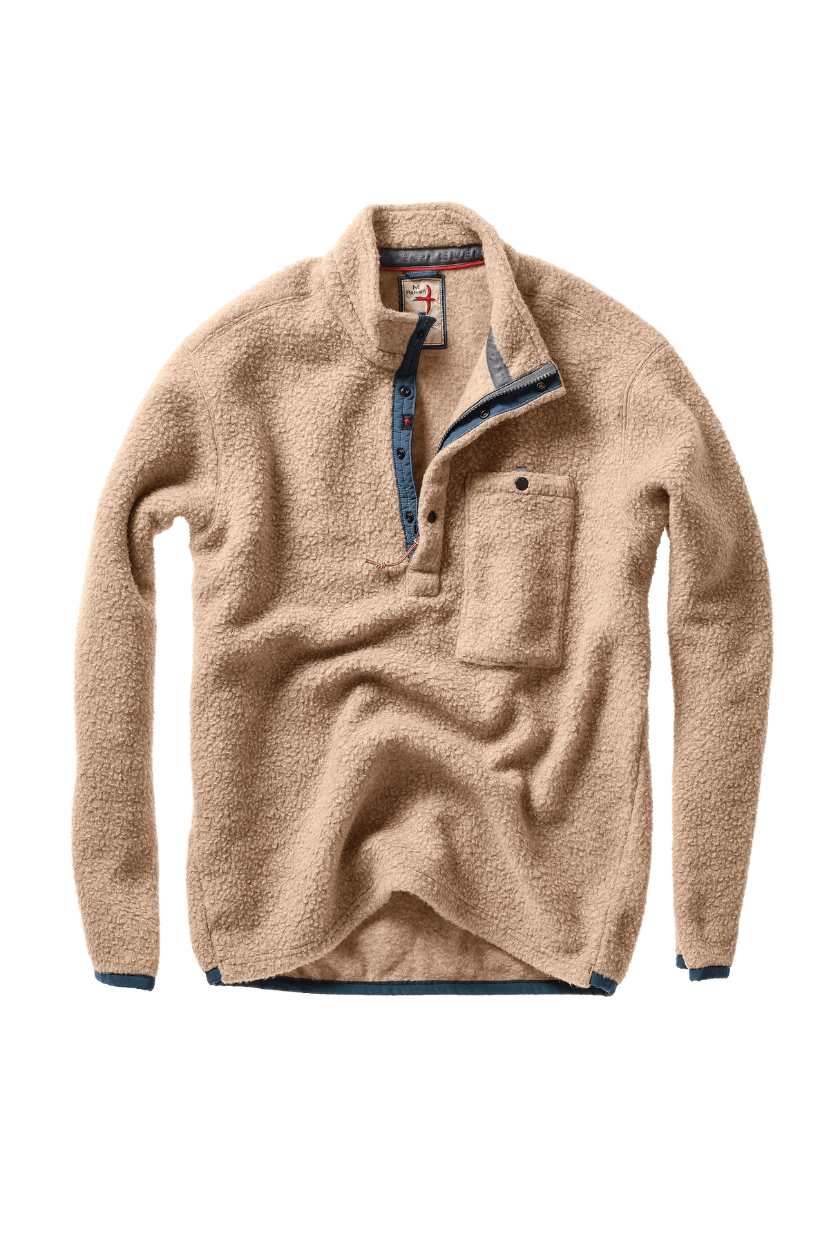 Relwen Wooly Shag Snap-Zip Relwen Dark Biscuit Heather / L Men's Pullovers Rivers and Glen Trading Co