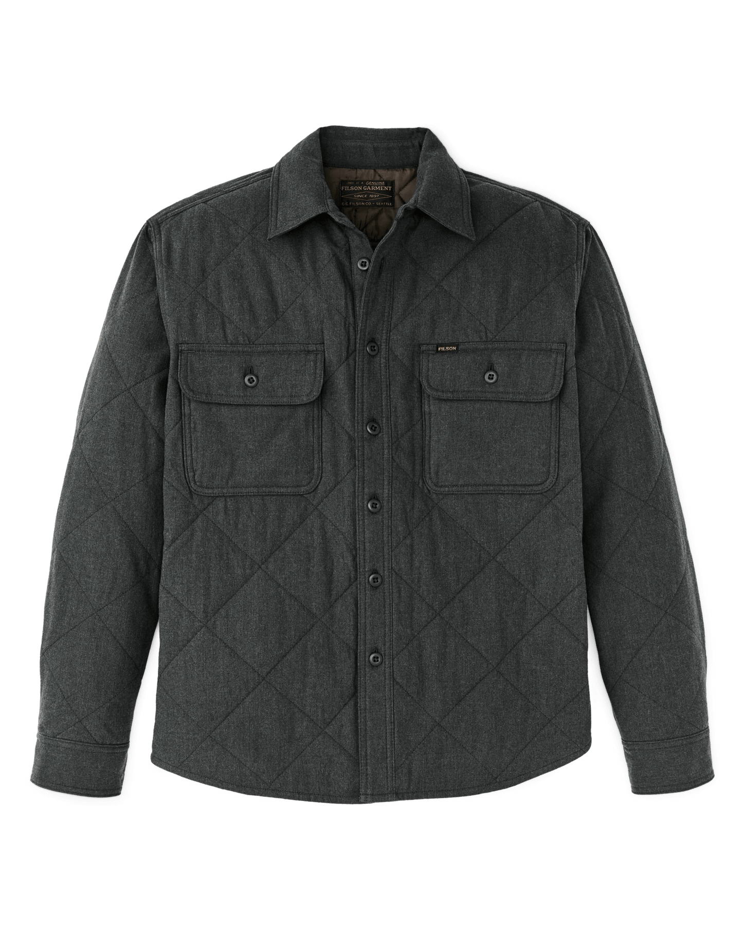 Filson Insulated Flannel Shirt Filson Charcoal / L Men's Long Sleeve Button Down Shirts Rivers and Glen Trading Co