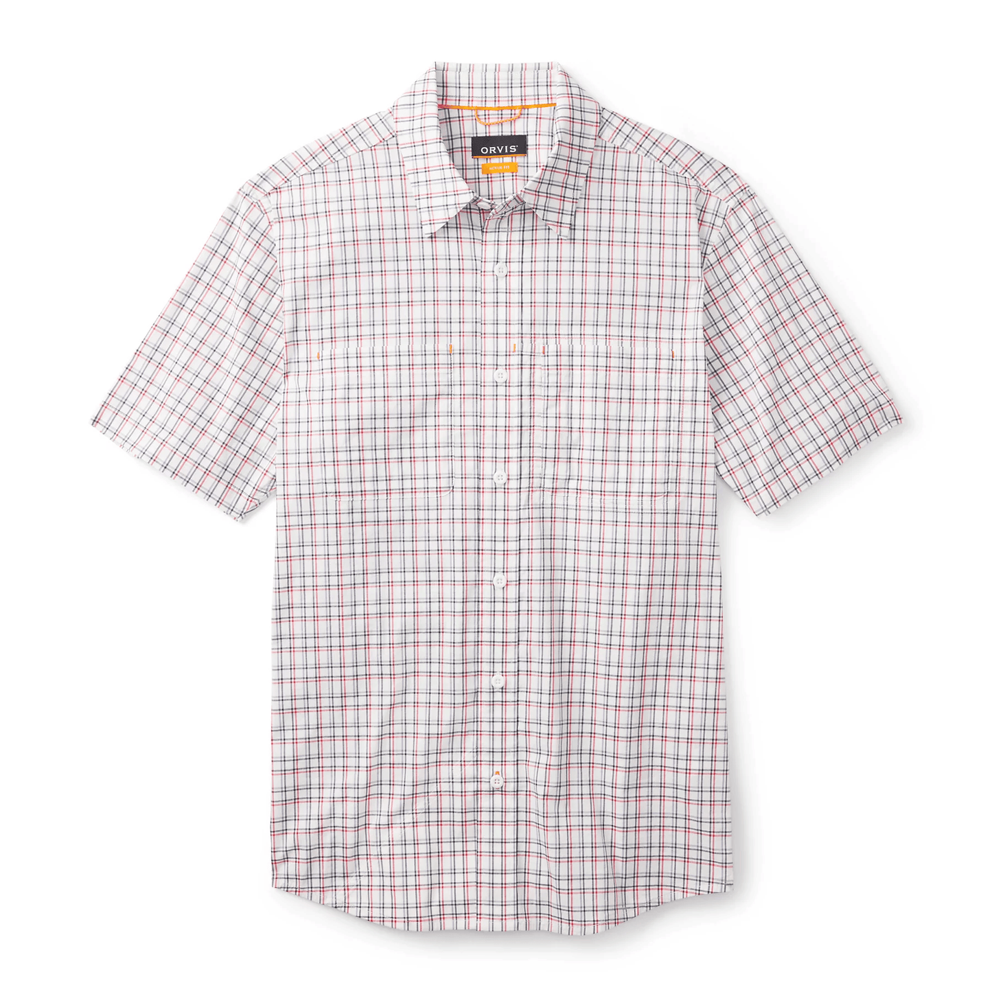 Orvis River Guide Short-Sleeve Shirt 2.0 Orvis BUOY RED TATTERSAL / M Men's Short Sleeve Button Down Shirts Rivers and Glen Trading Co