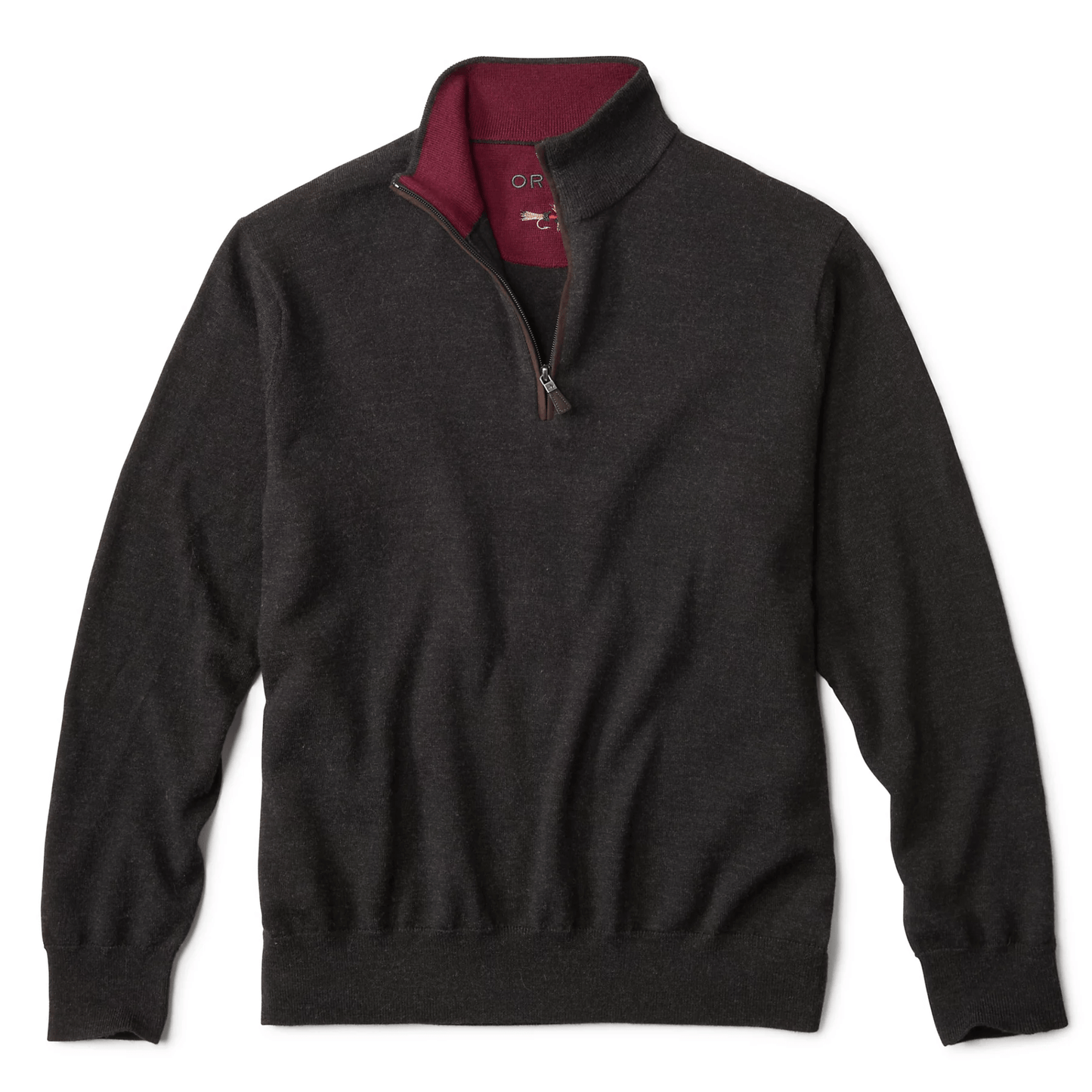 Orvis Merino Wool Quarter-Zip Sweater 2.0 Orvis Charcoal / XL Men's Sweaters Rivers and Glen Trading Co