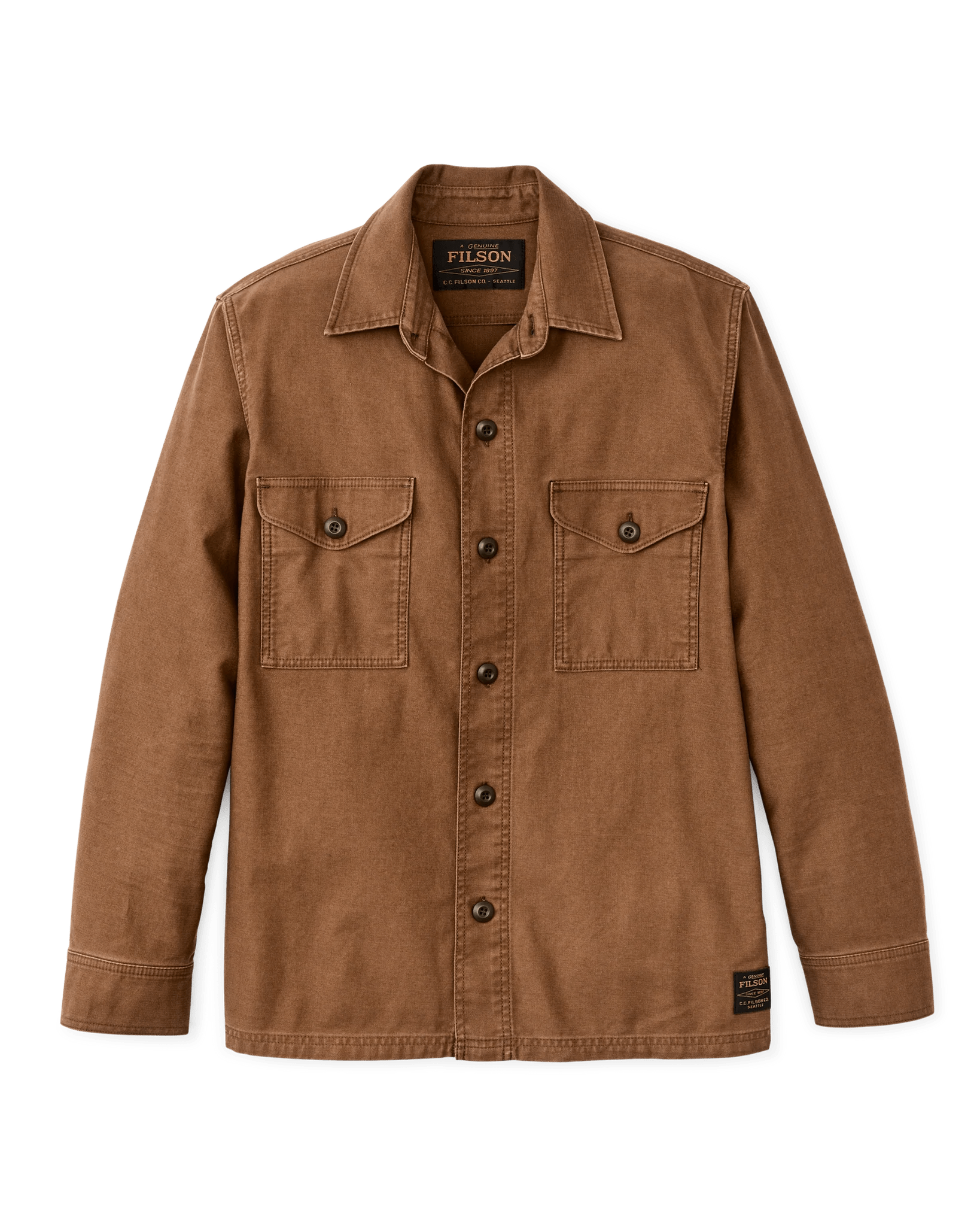 Filson Clarkston Jac-Shirt Filson Labrador Brown / M Men's Long Sleeve Button Down Shirts Rivers and Glen Trading Co