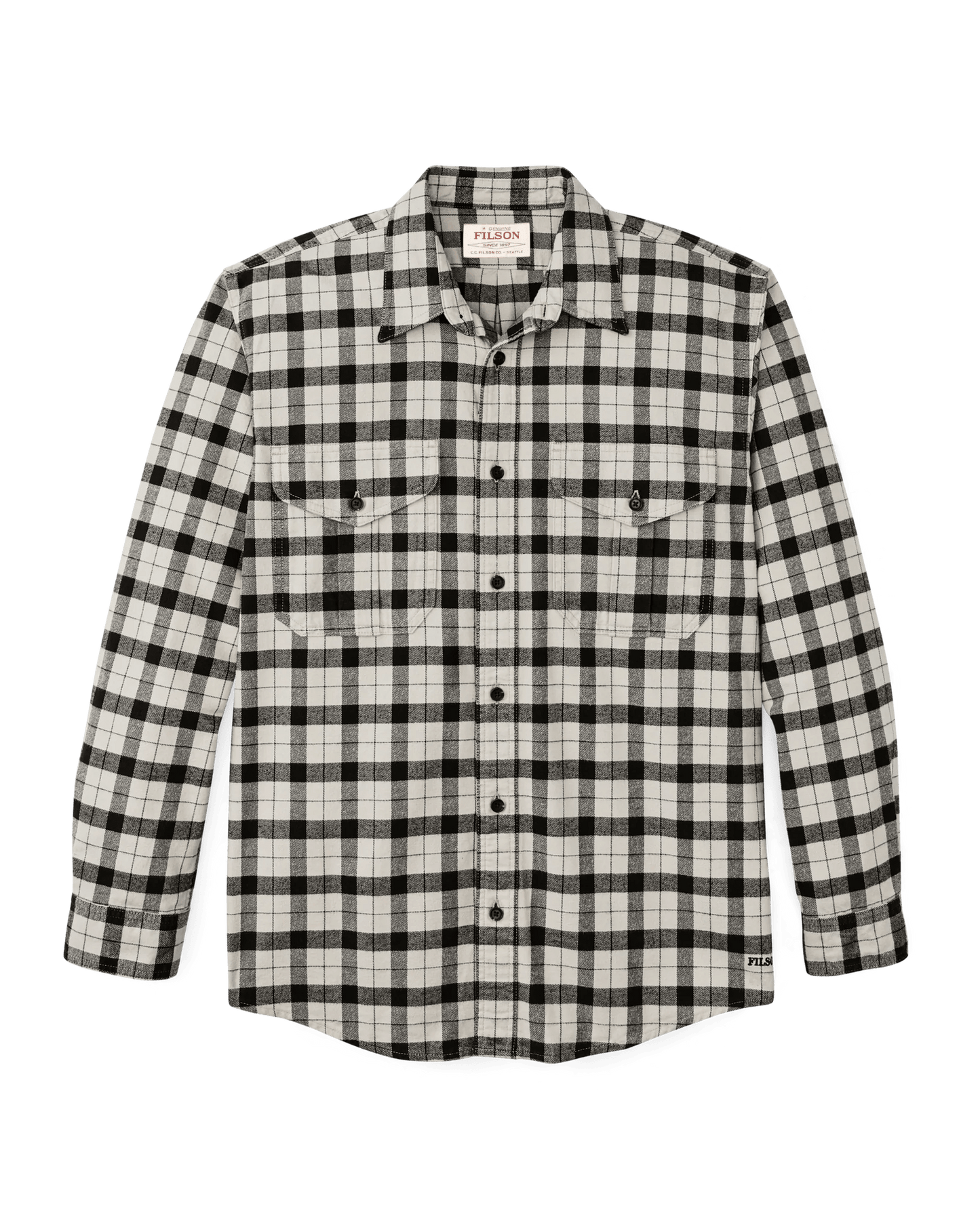 Filson Alaskan Guide Shirt Filson Cream Multicolor Plaid / L Men's Long Sleeve Button Down Shirts Rivers and Glen Trading Co