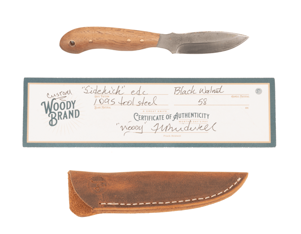 Woody Handmade Cutlery 7" Sidekick EDC Woody Handmade Cutlery Black Walnut (5) Knives Rivers and Glen Trading Co