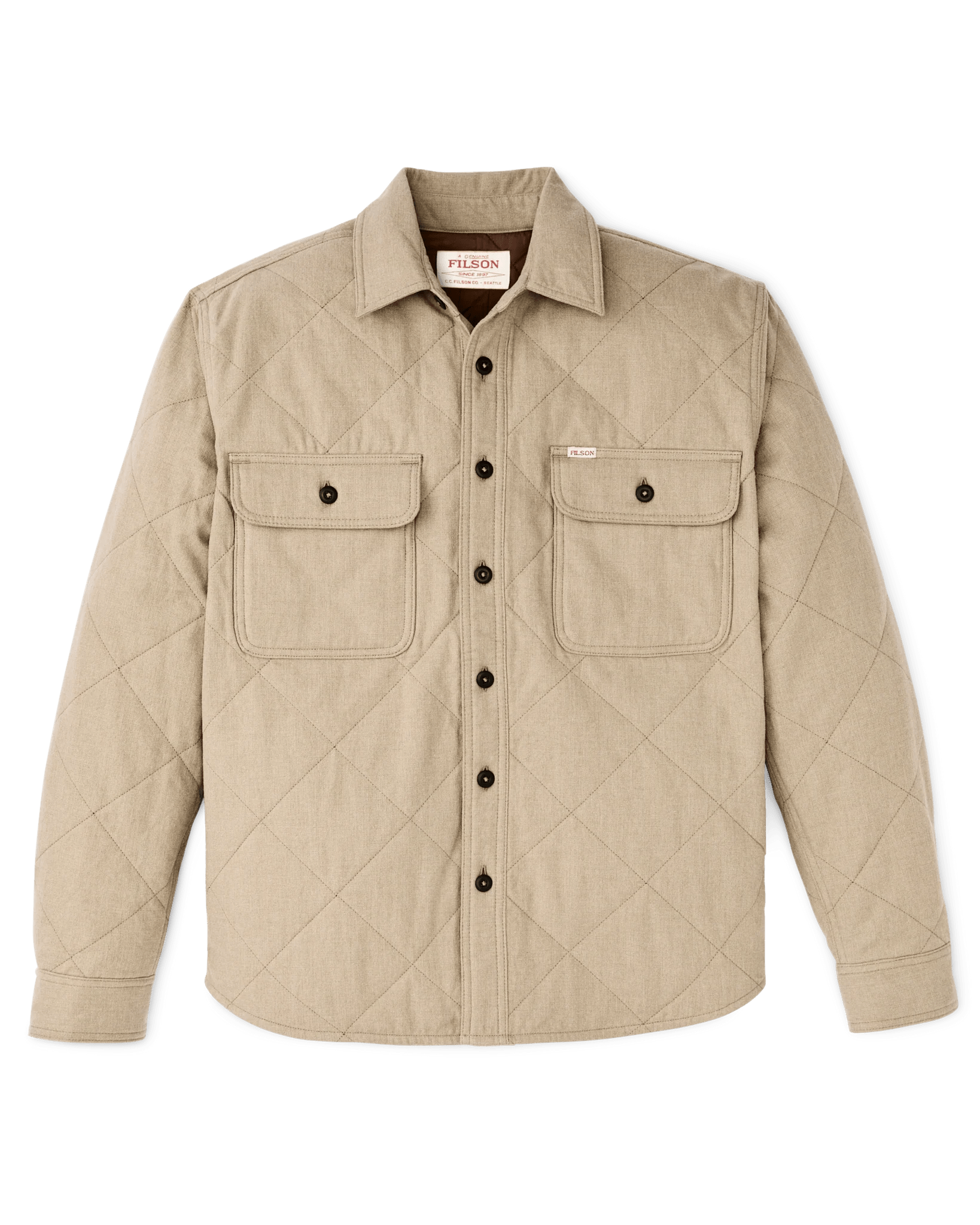 Filson Insulated Flannel Shirt Filson Warm Khaki / XXL Men's Long Sleeve Button Down Shirts Rivers and Glen Trading Co
