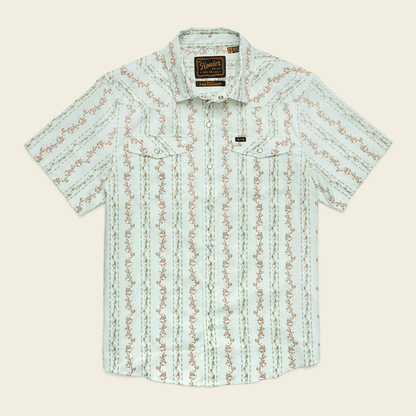 Howler Brothers H Bar B Snapshirt Howler Brothers Hibiscus Ribbons : Mint / L Men's Short Sleeve Button Down Shirts Rivers and Glen Trading Co