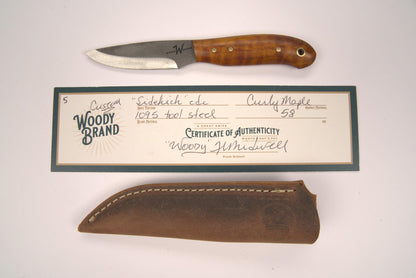 Woody Handmade Cutlery 7" Sidekick EDC Woody Handmade Cutlery Curly Maple (5) Knives Rivers and Glen Trading Co