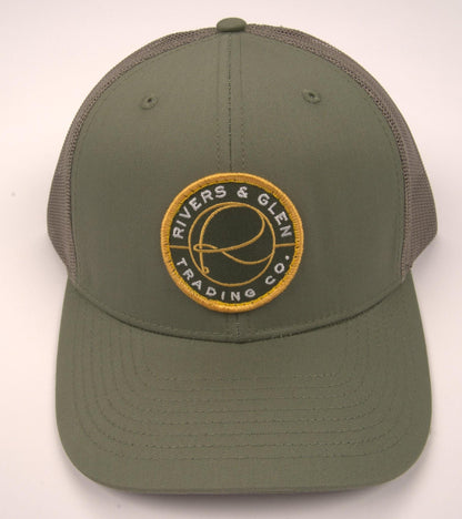 R&G Trucker Hat Loden/Green Patch 112 Rivers & Glen Trading Co. Hats Loden/GreenPatch/112R Headwear Rivers and Glen Trading Co
