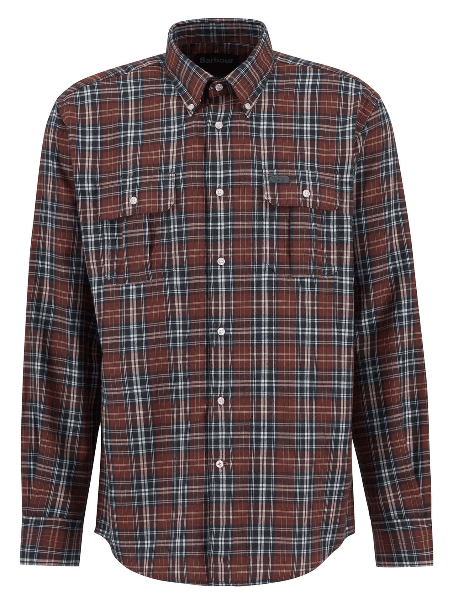 Barbour Saldon Thermo-Weave Checked Shirt Barbour Fired Brick / M Men's Long Sleeve Button Down Shirts Rivers and Glen Trading Co