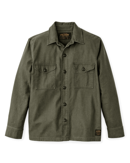 Filson Clarkston Jac-Shirt Filson Surplus Green / M Men's Long Sleeve Button Down Shirts Rivers and Glen Trading Co