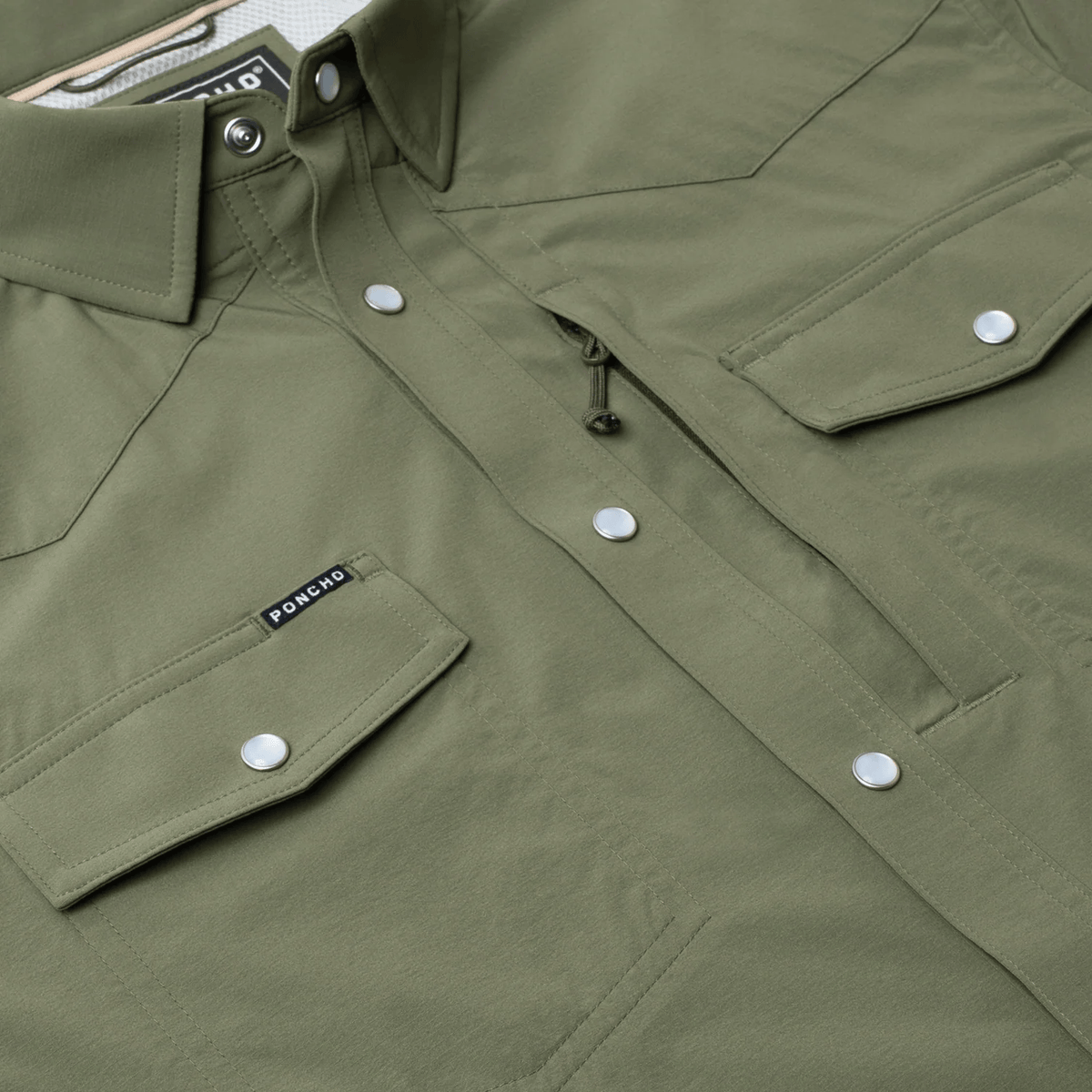 Poncho The Fence Stretcher Poncho Men's Long Sleeve Button Down Shirts Rivers and Glen Trading Co