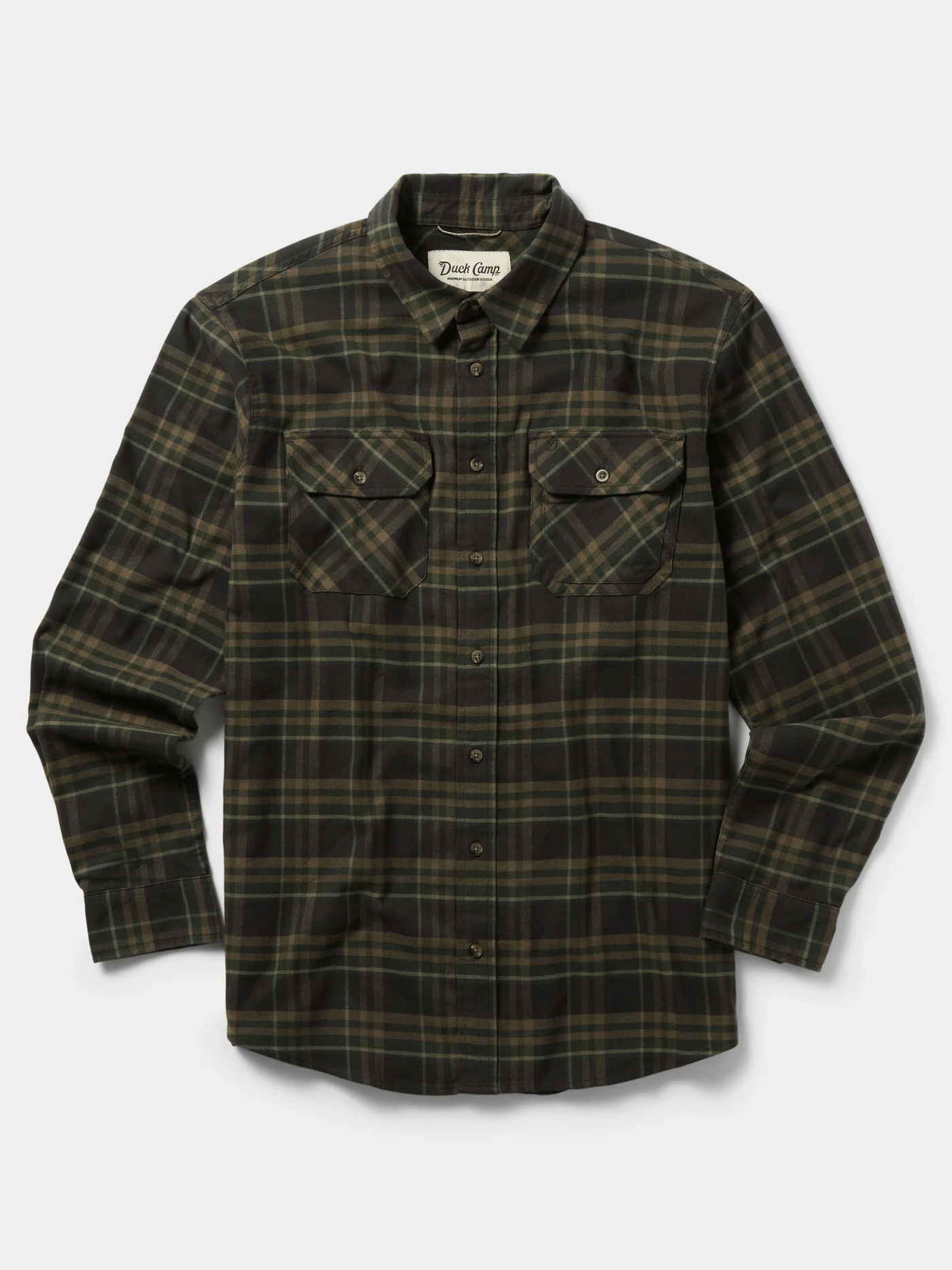 Duck Camp Camp Shirt Duck Camp Moss Plaid / XL Men's Long Sleeve Button Down Shirts Rivers and Glen Trading Co