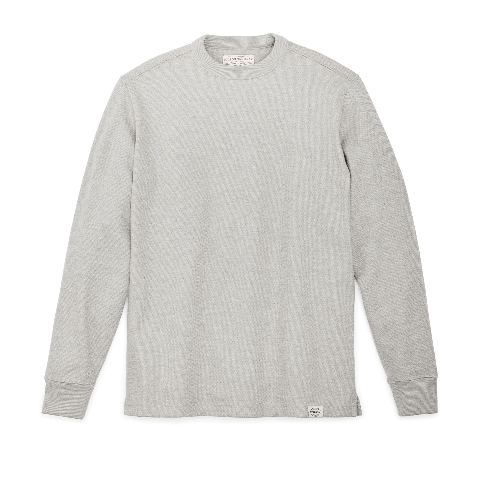 Filson Waffle Knit Thermal Crewneck Filson Light Grey Heather / XL Men's Long Sleeve Crew Shirts Rivers and Glen Trading Co