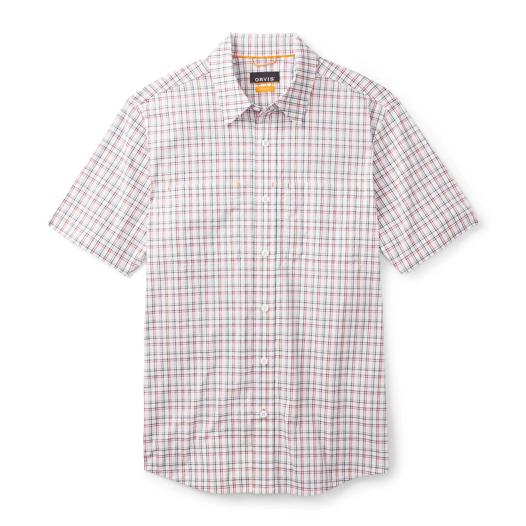 Orvis River Guide Short-Sleeve Shirt 2.0 Orvis BUOY RED TATTERSAL / L Men's Short Sleeve Button Down Shirts Rivers and Glen Trading Co