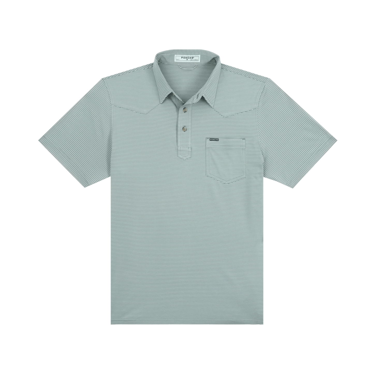 Poncho The Farm to Market Poncho Moss Green And White / XL Men's Polo Rivers and Glen Trading Co