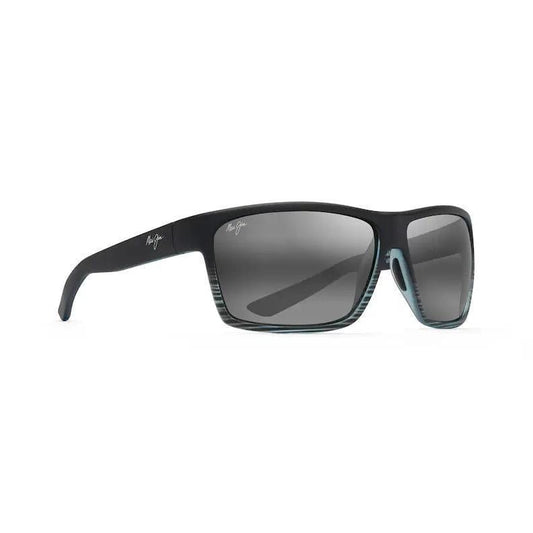 Maui Jim Alenuihaha Polarized Wrap Sunglasses Maui Jim Grey Black Stripe / Neutral Grey Sunglasses Rivers and Glen Trading Co