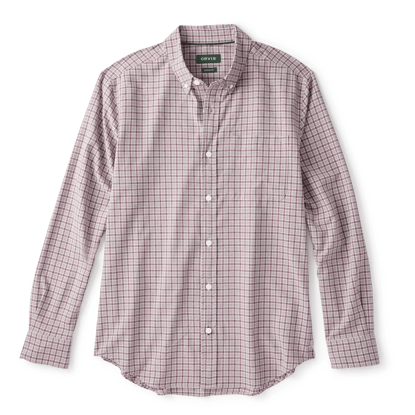 Orvis Ultralight Comfort Stretch Long-Sleeved Shirt Orvis White/Raisin / M Men's Long Sleeve Button Down Shirts Rivers and Glen Trading Co
