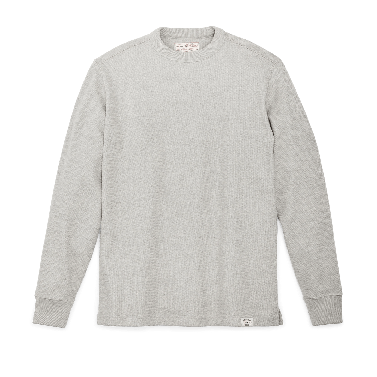 Filson Waffle Knit Thermal Crewneck Filson Light Grey Heather / XXL Men's Long Sleeve Crew Shirts Rivers and Glen Trading Co