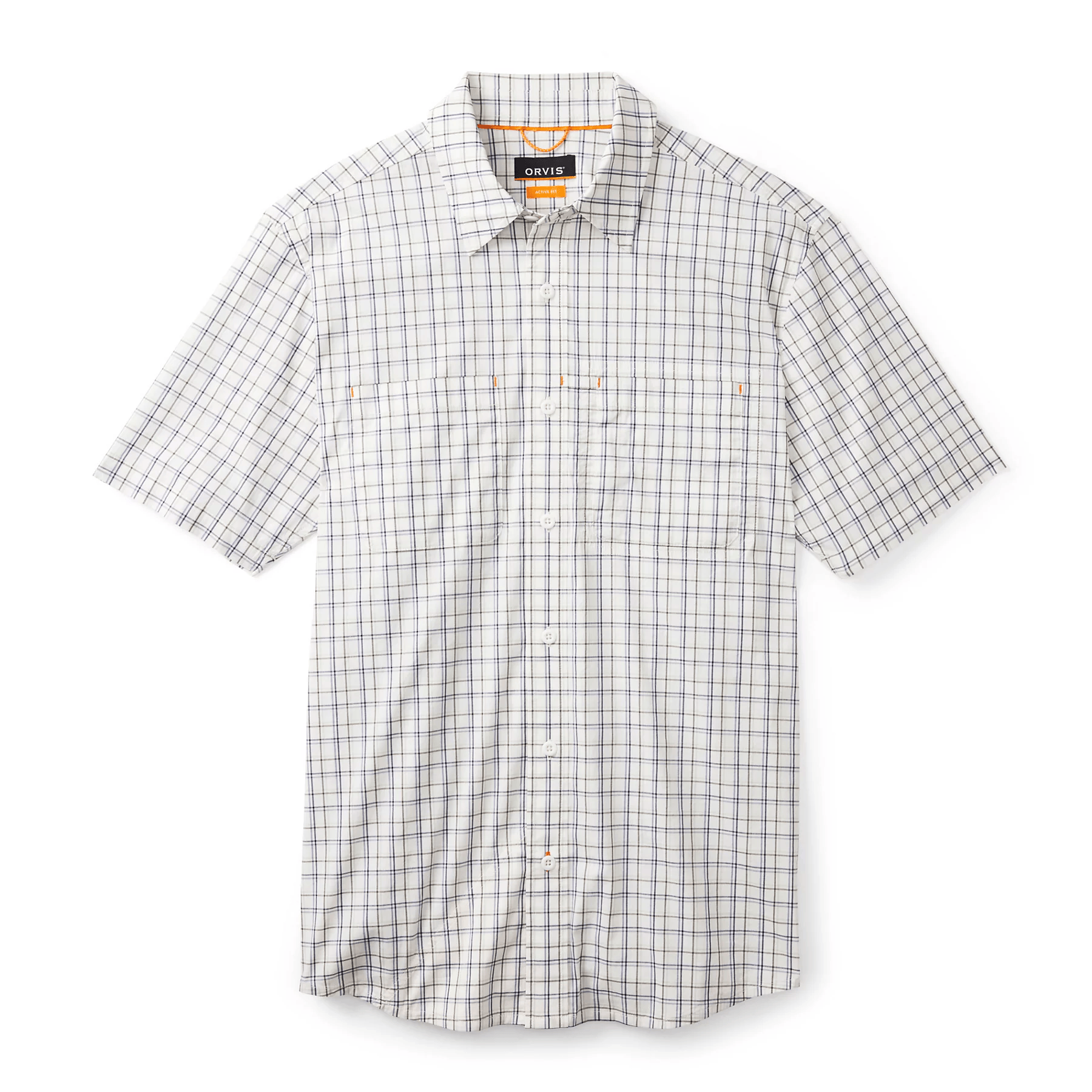 Orvis River Guide Short-Sleeve Shirt 2.0 Orvis SNOW/CELADON TATTERSAL / XXL Men's Short Sleeve Button Down Shirts Rivers and Glen Trading Co