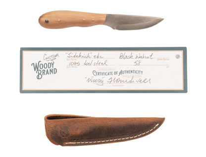 Woody Handmade Cutlery 7" Sidekick EDC Woody Handmade Cutlery Black Walnut (2) Knives Rivers and Glen Trading Co
