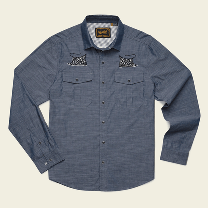 Howler Brothers Gaucho Snapshirt Howler Brothers Patrolling Rays / L Men's Long Sleeve Button Down Shirts Rivers and Glen Trading Co