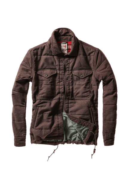 Relwen Moleskin Snap CPO Relwen Dark Brown / L Men's Jackets Rivers and Glen Trading Co