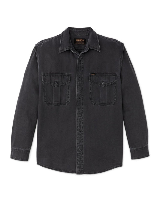 Filson Denim Guide Shirt Filson Men's Long Sleeve Button Down Shirts Rivers and Glen Trading Co