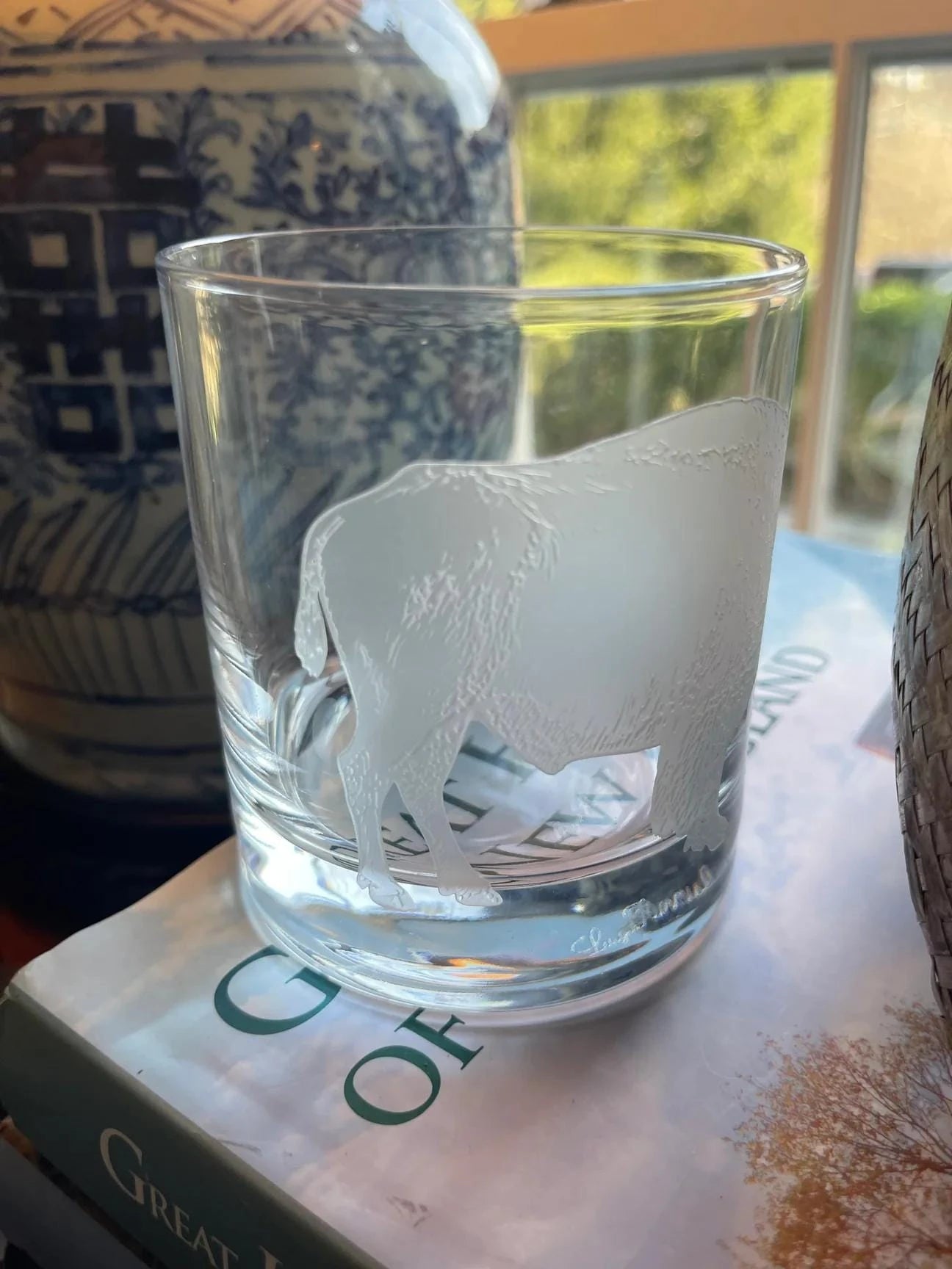 The Jackson Glass Set: Bison J Earl & Sons Glassware Rivers and Glen Trading Co
