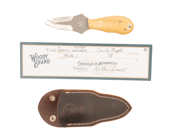 Woody Handmade Cutlery "King Jeremy" Oyster Shucker Woody Handmade Cutlery Knives Rivers and Glen Trading Co