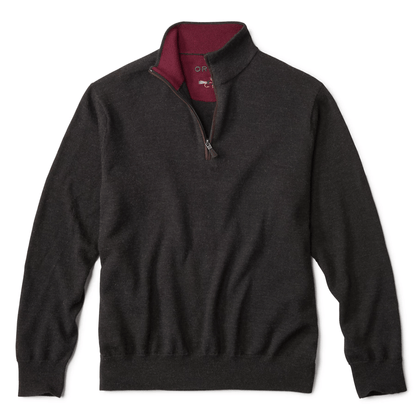 Orvis Merino Wool Quarter-Zip Sweater 2.0 Orvis Charcoal / L Men's Sweaters Rivers and Glen Trading Co