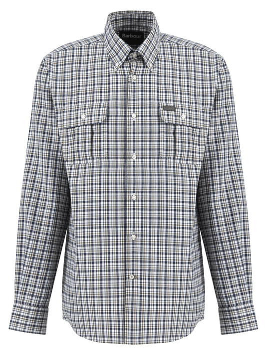 Barbour Panwell Thermo-Weave Checked Shirt Barbour Men's Long Sleeve Button Down Shirts Rivers and Glen Trading Co