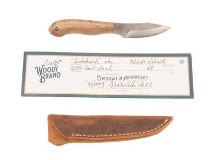 Woody Handmade Cutlery 7" Sidekick EDC Woody Handmade Cutlery Black Walnut (3) Knives Rivers and Glen Trading Co