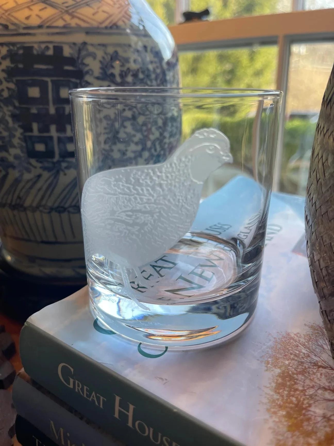 The Thom Glass Set: Quail J Earl & Sons Glassware Rivers and Glen Trading Co