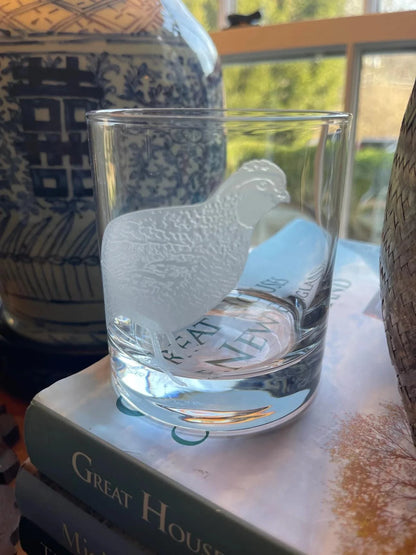The Thom Glass Set: Quail J Earl & Sons Glassware Rivers and Glen Trading Co