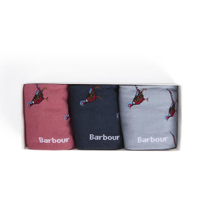 Barbour Pheasant Socks Gift Box Barbour Earth Pink Mix Socks Rivers and Glen Trading Co