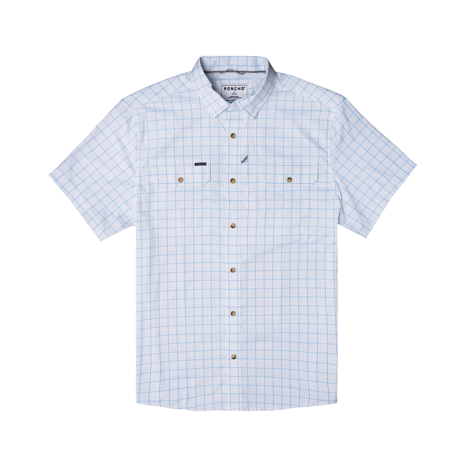 Poncho The Spanish Wells Poncho Men's Short Sleeve Button Down Shirts Rivers and Glen Trading Co