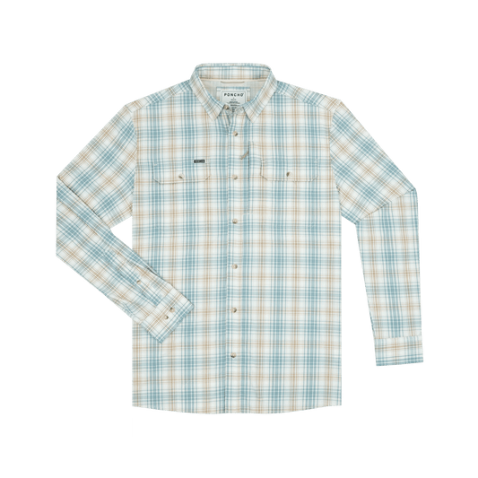 Poncho The Nervous Water Poncho Men's Long Sleeve Button Down Shirts Rivers and Glen Trading Co