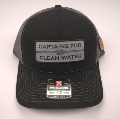 Captains For Clean Water R&G Trucker Hat (Black/Charcoal) Rivers & Glen Trading Co. Hats Black/Charcoal Headwear Rivers and Glen Trading Co